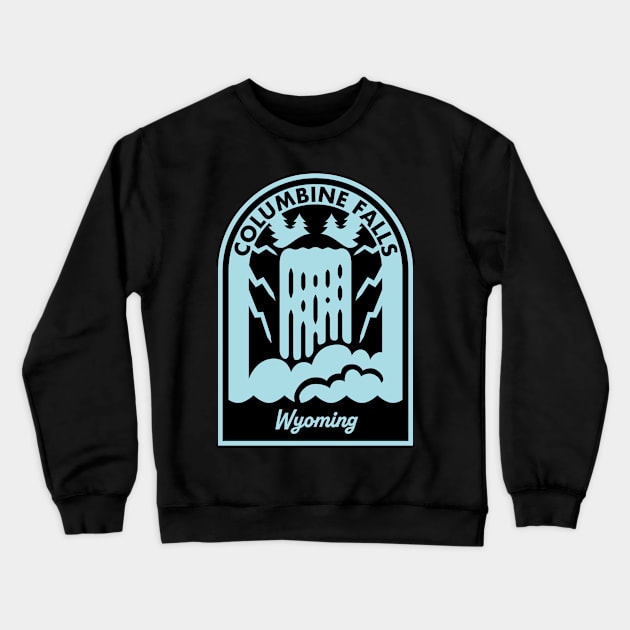 Columbine Falls Wyoming Crewneck Sweatshirt by HalpinDesign